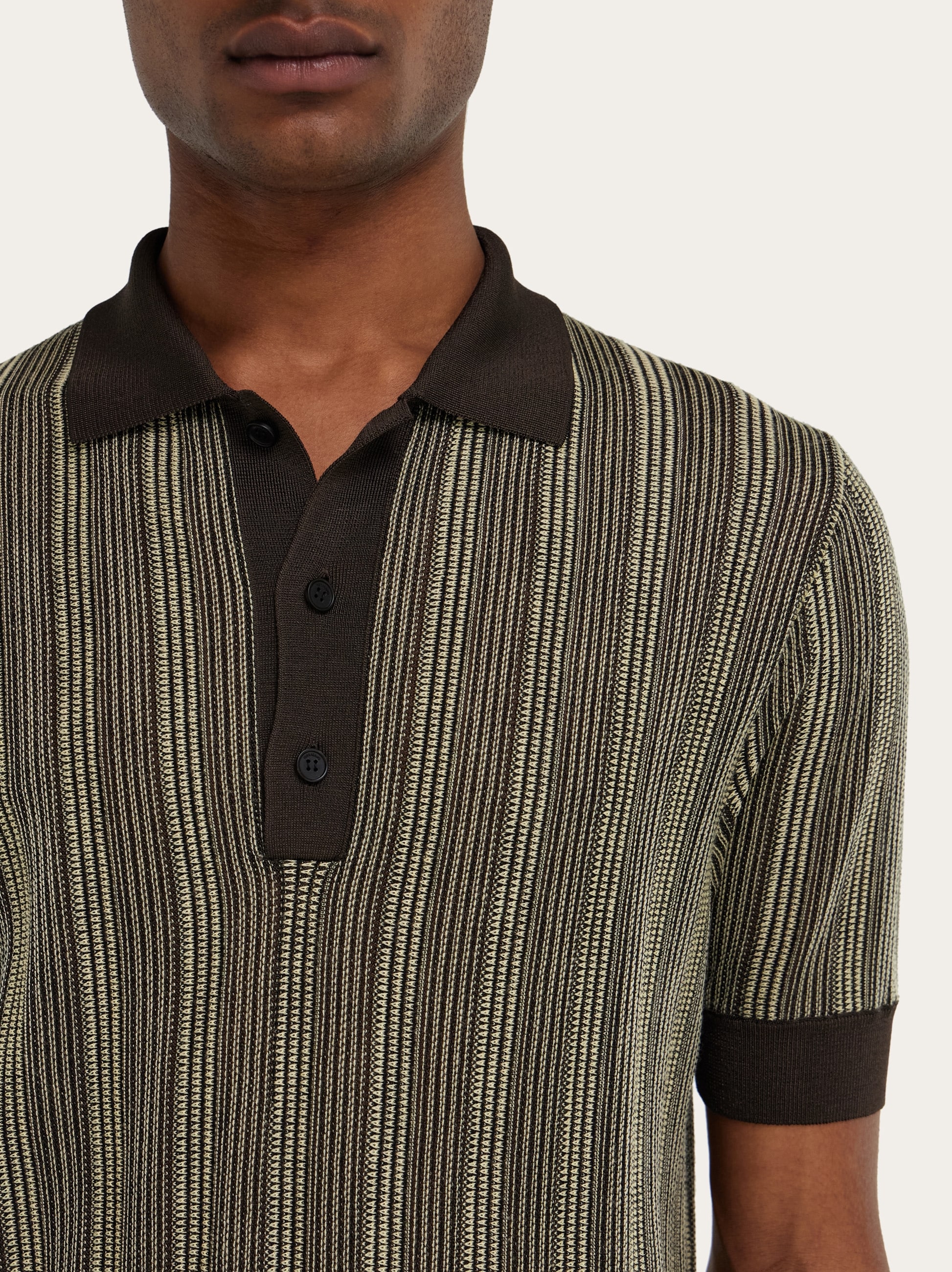 Short sleeve knitted polo - Men | Ferragamo