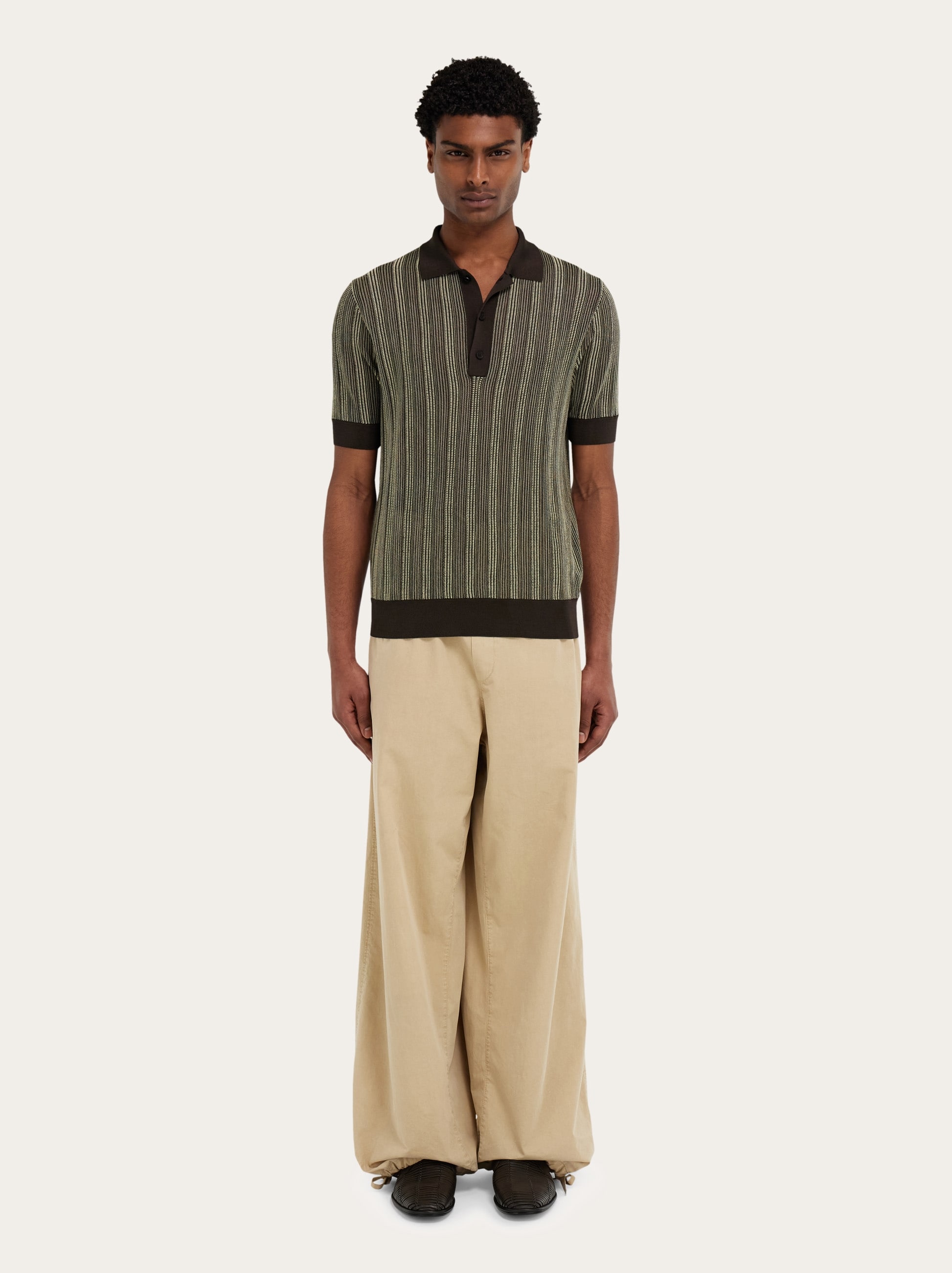 Short sleeve knitted polo - Men | Ferragamo