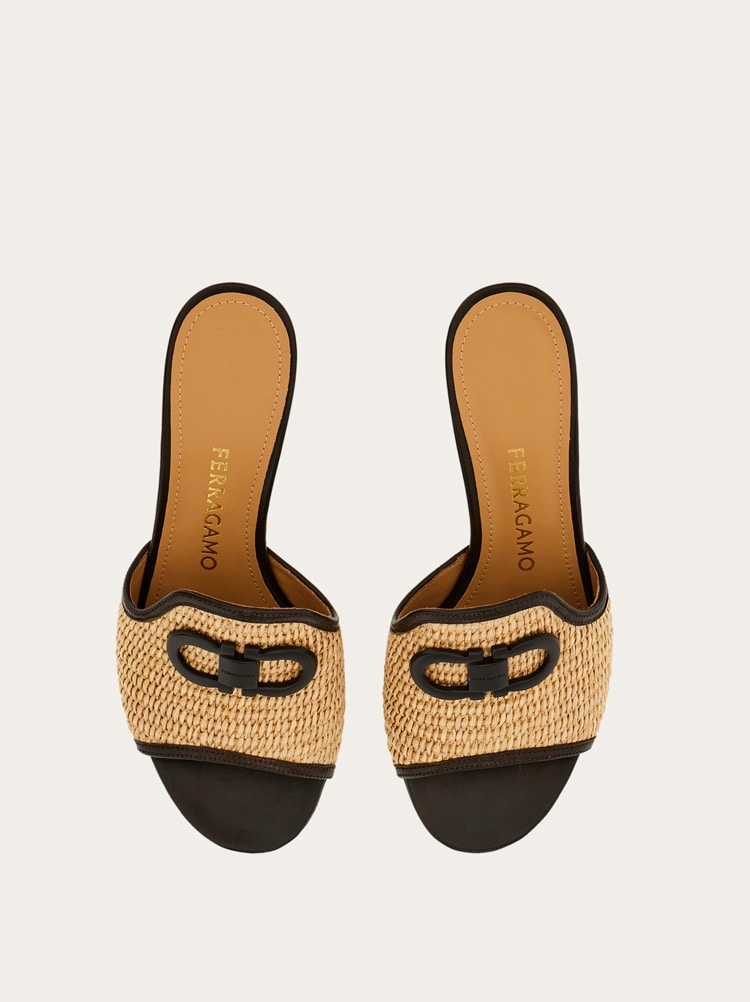 Gancini ornament mid-heel slide Gallery image 3