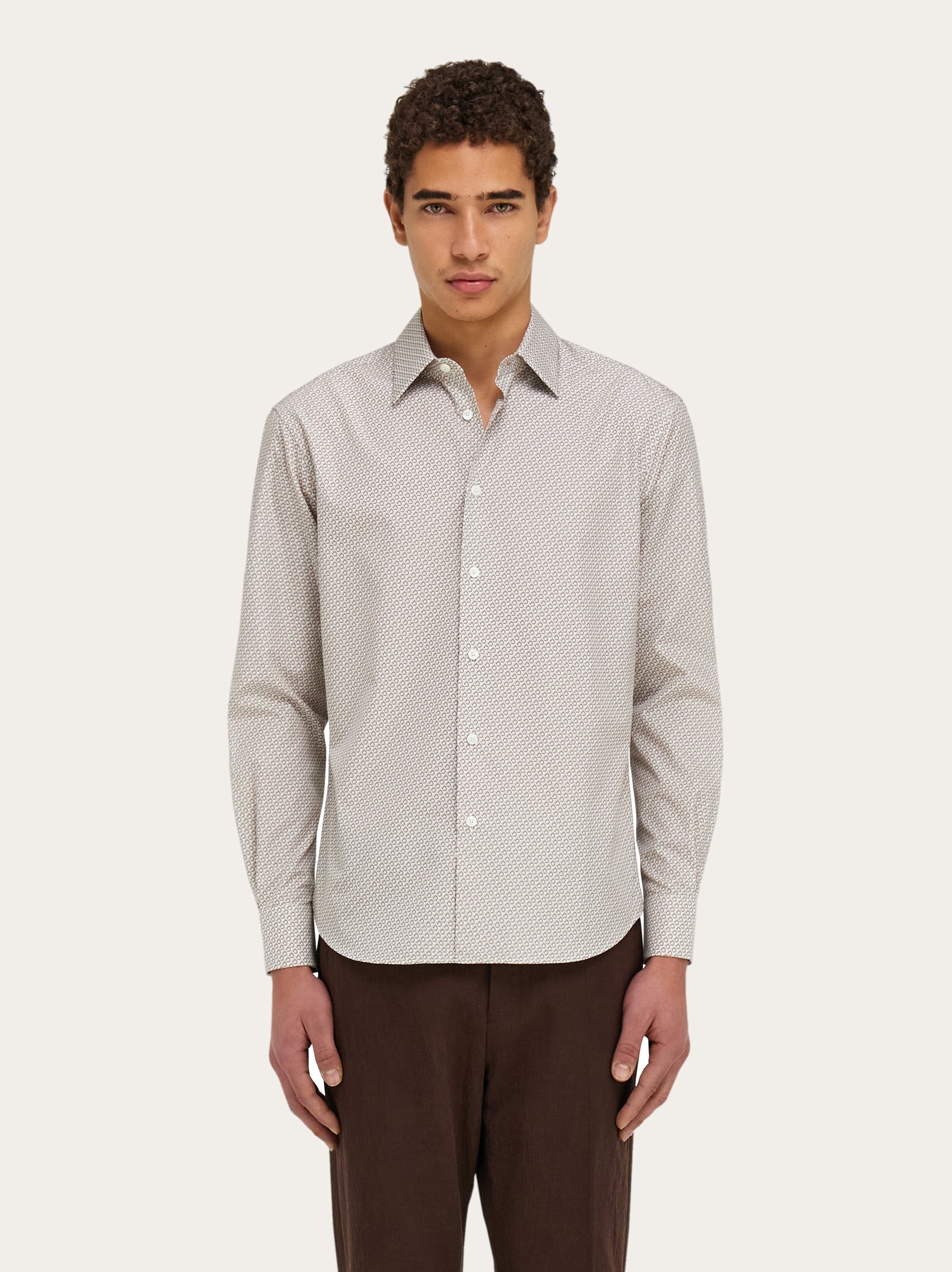 sh2625 Salvatore Ferragamo 柄シャツ Micro-patterned shirt - Men | Ferragamo