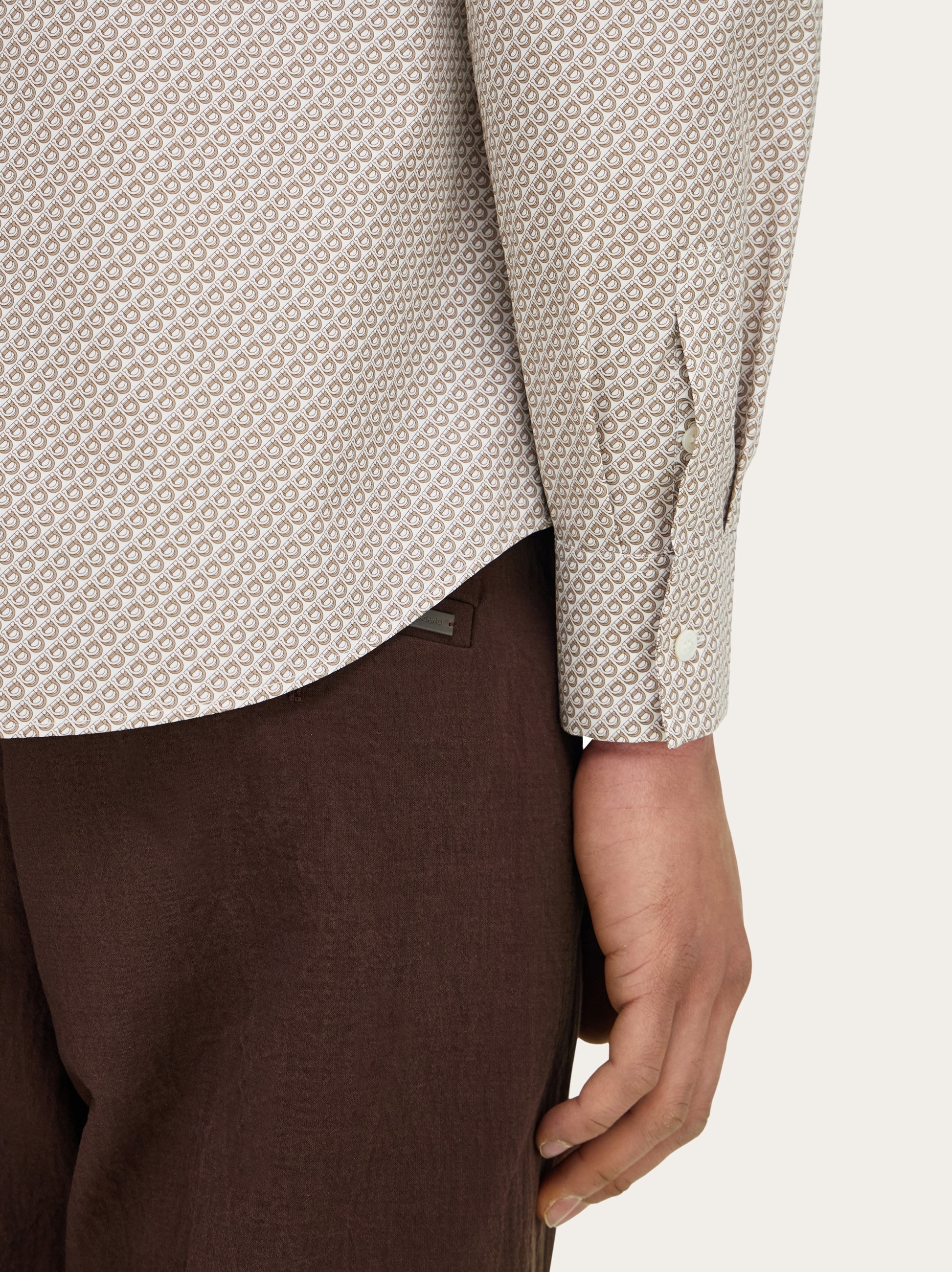 Micro-patterned shirt - Men | Ferragamo
