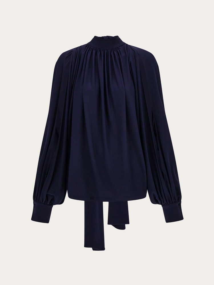 Gathered top with shoulder slit detail Gallery image 1