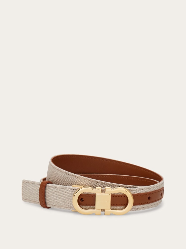 Reversible and adjustable Gancini belt Gallery image 1