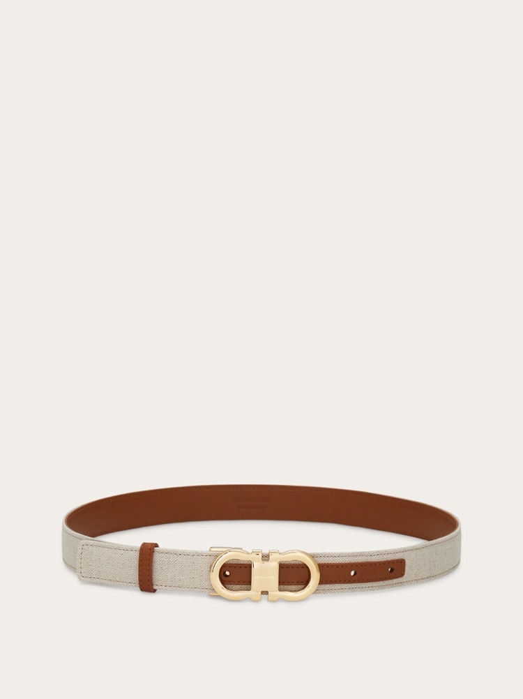 Reversible and adjustable Gancini belt Gallery image 3