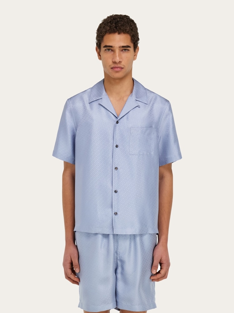 Chemise manche courte en soie Gallery image 2