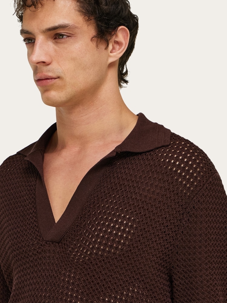 Short sleeve knitted polo Gallery image 4