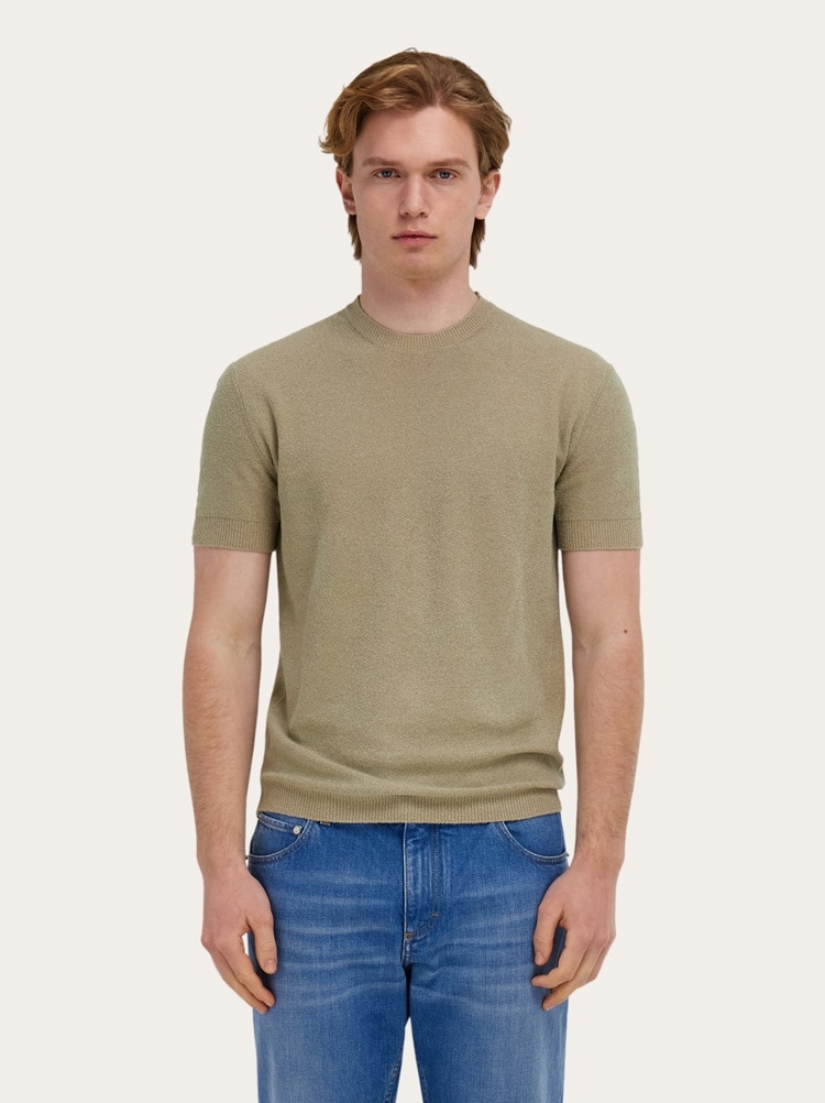 Short sleeve knitted top Gallery image 2