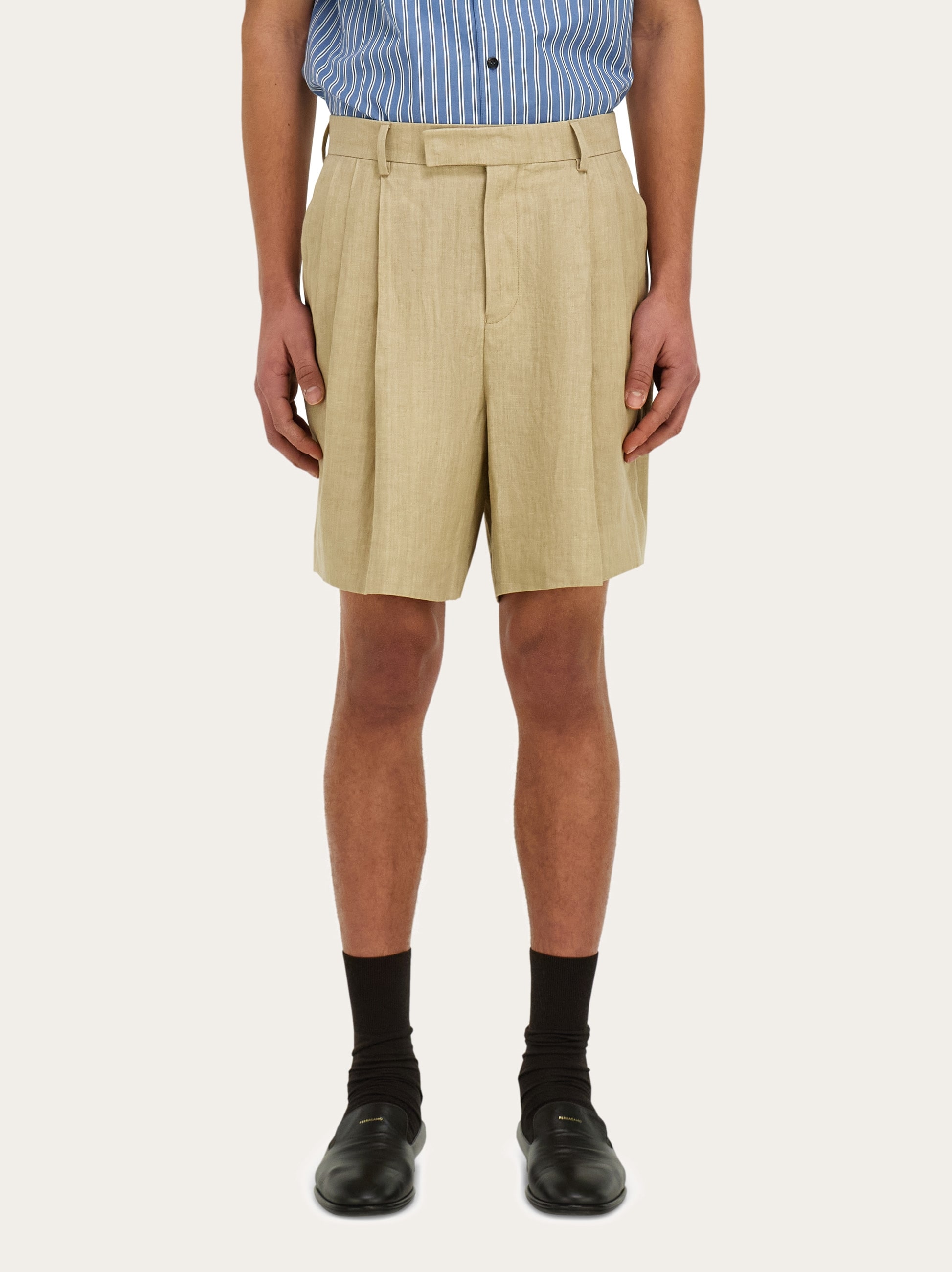 Linen bermuda short - Men | Ferragamo