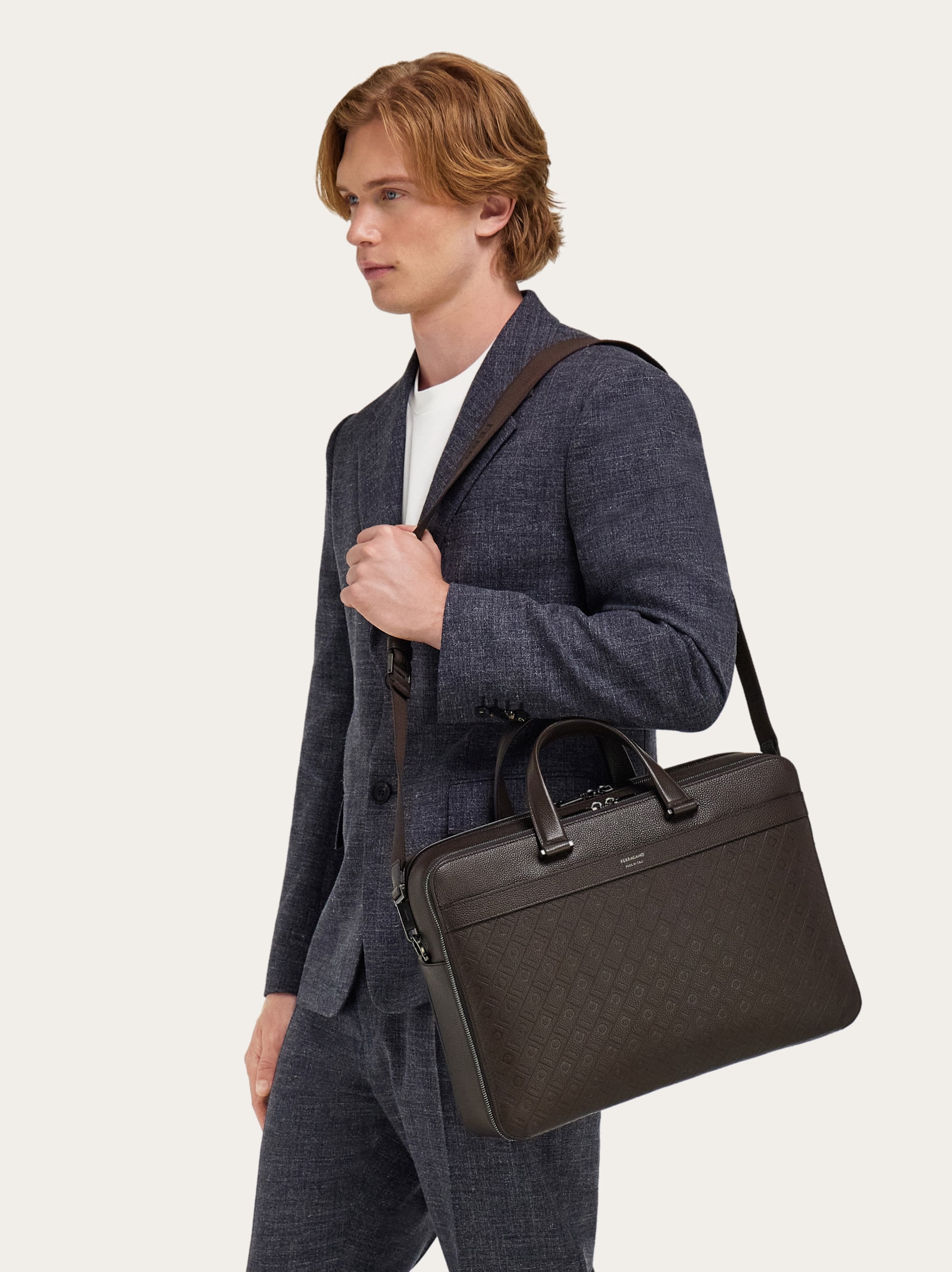 Ferragamo Monogram briefcase - Men | Ferragamo