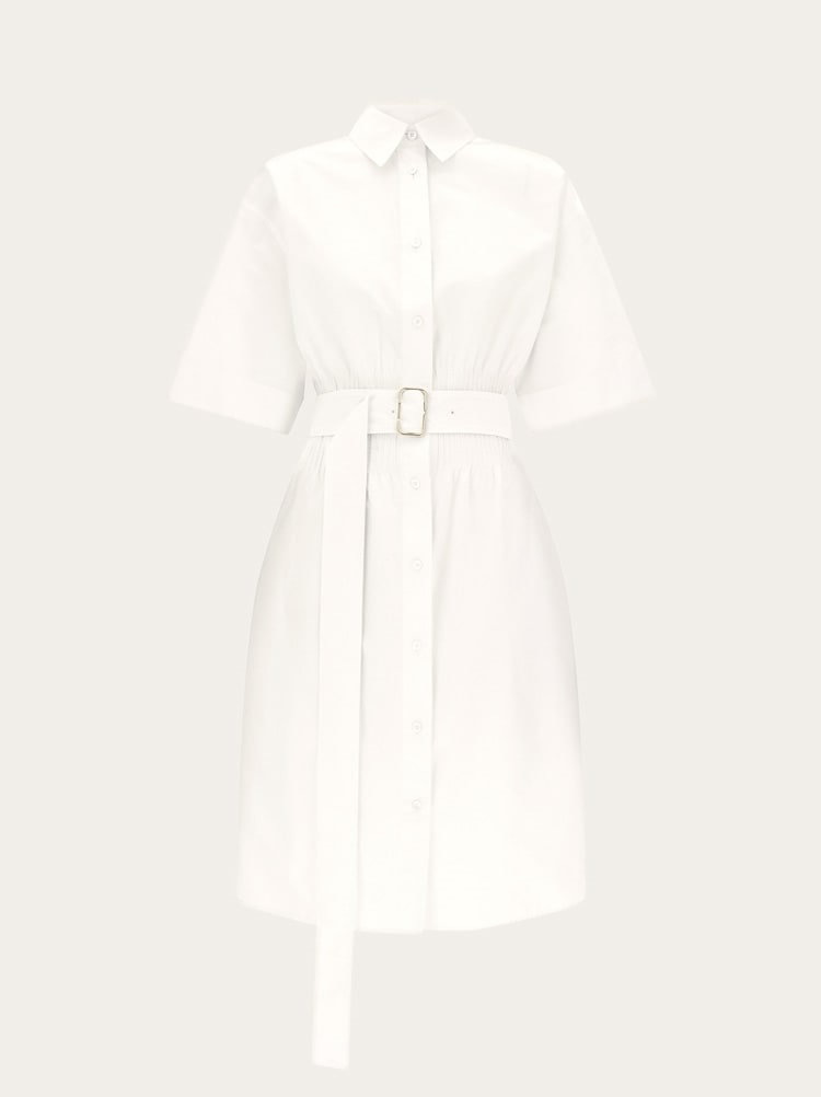 Cotton and silk shirt dress Gallery image 1