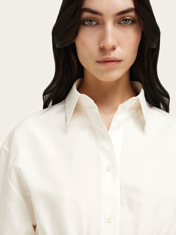 Cotton and silk shirt dress Gallery image 4