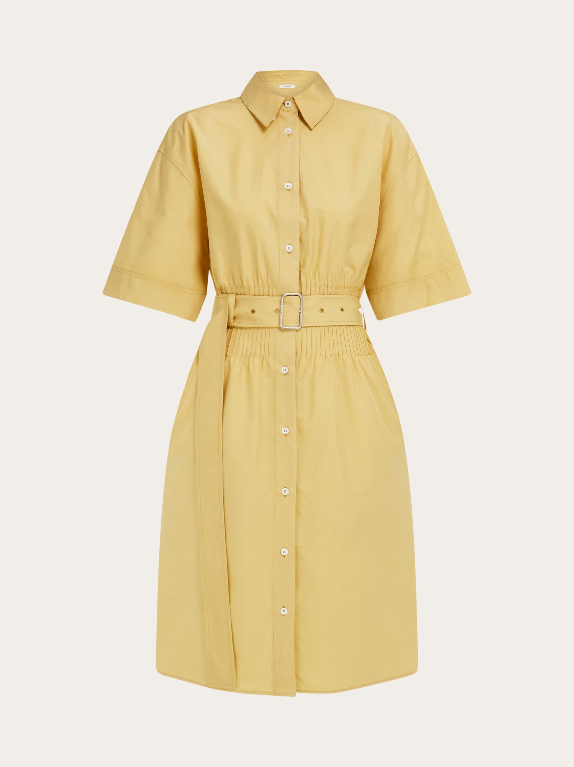 yellow satin shirt dress Fashion Nova When's Happy Hour Mini Shirt dress in Mustard Size Small