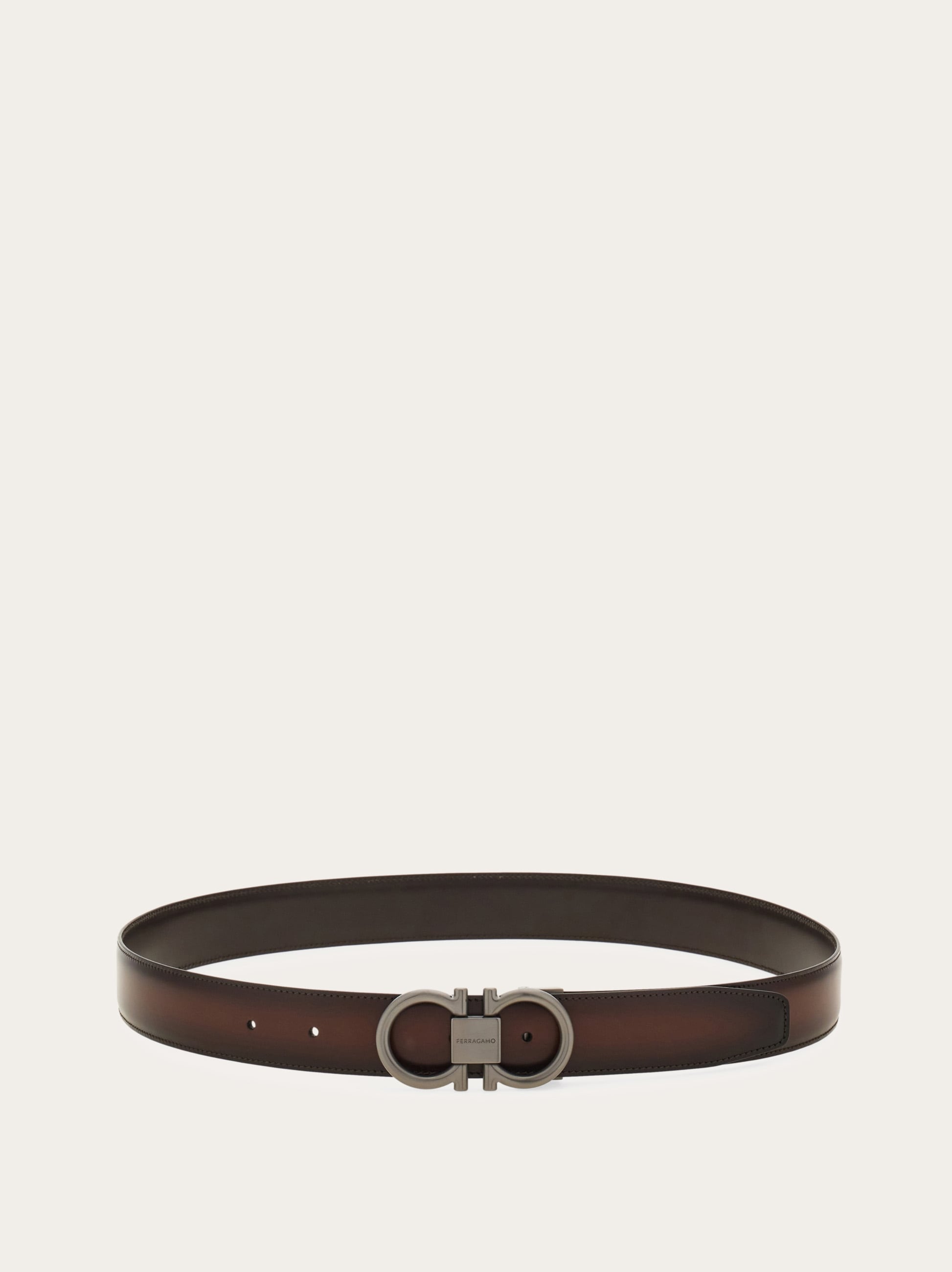 Reversible and adjustable Gancini belt - Men | Ferragamo