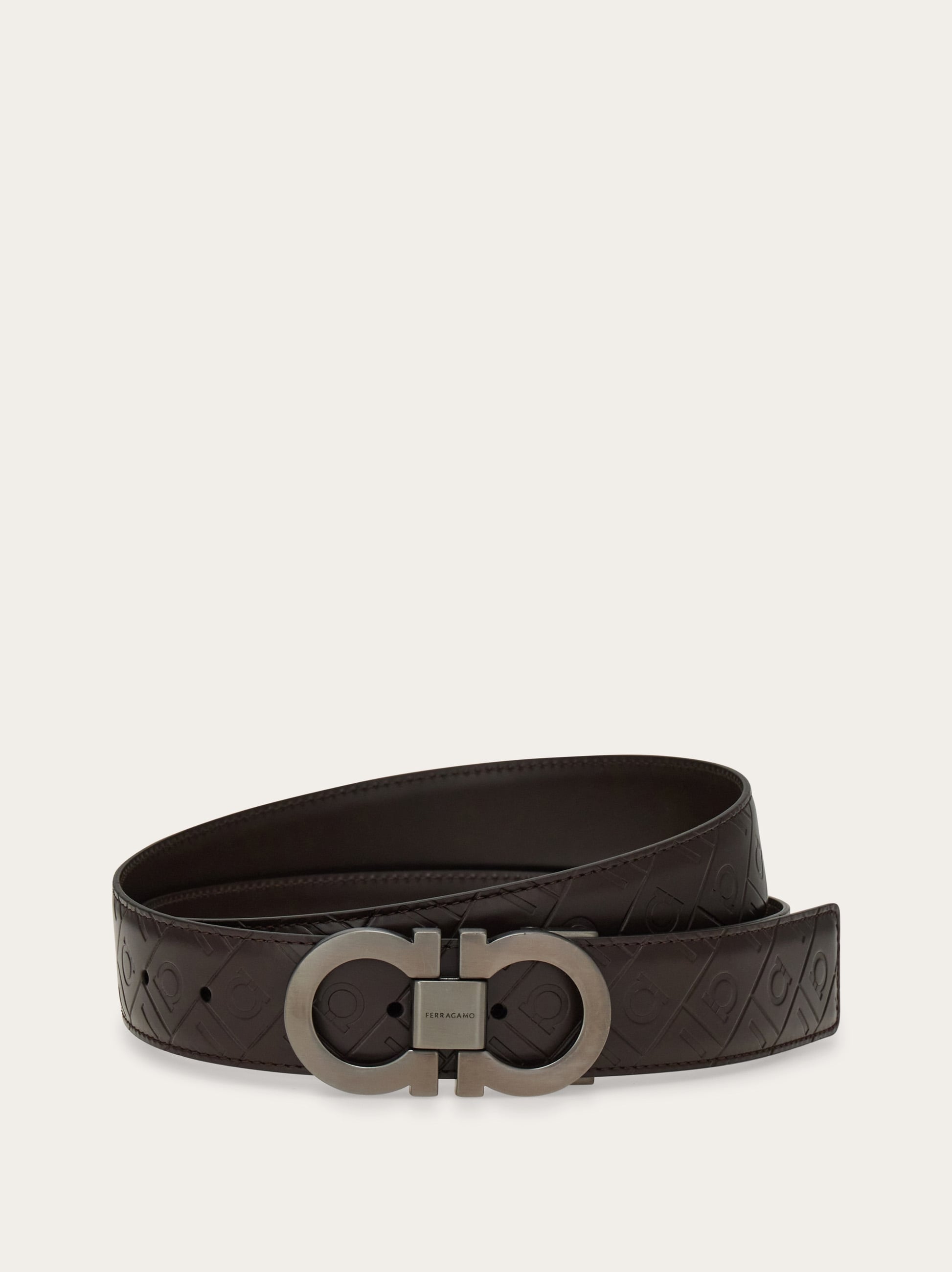 タヌ⭐︎レア⭐︎フェラガモ　ベルト Reversible and adjustable Gancini belt - Men | Ferragamo