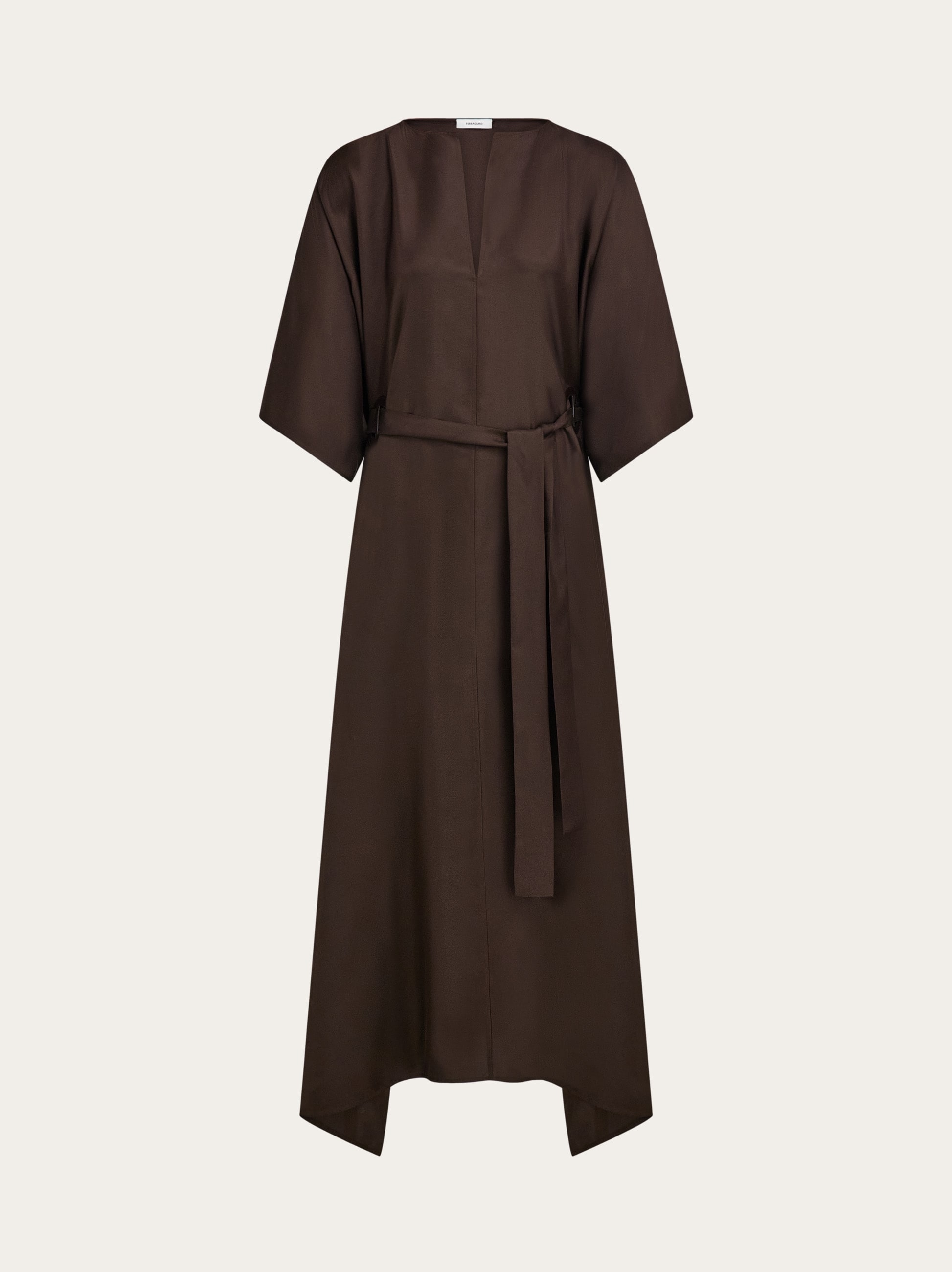 ferragamo silk dress Ferragamo Women Silk dress Brown