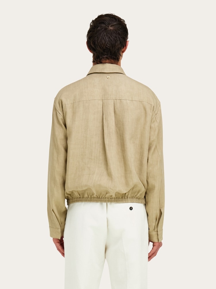 Blouson en pur lin Gallery image 3
