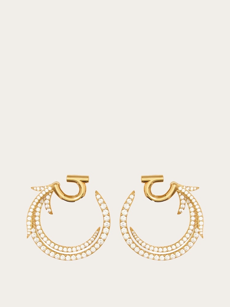 Pendientes redondos con cristales Gallery image 1