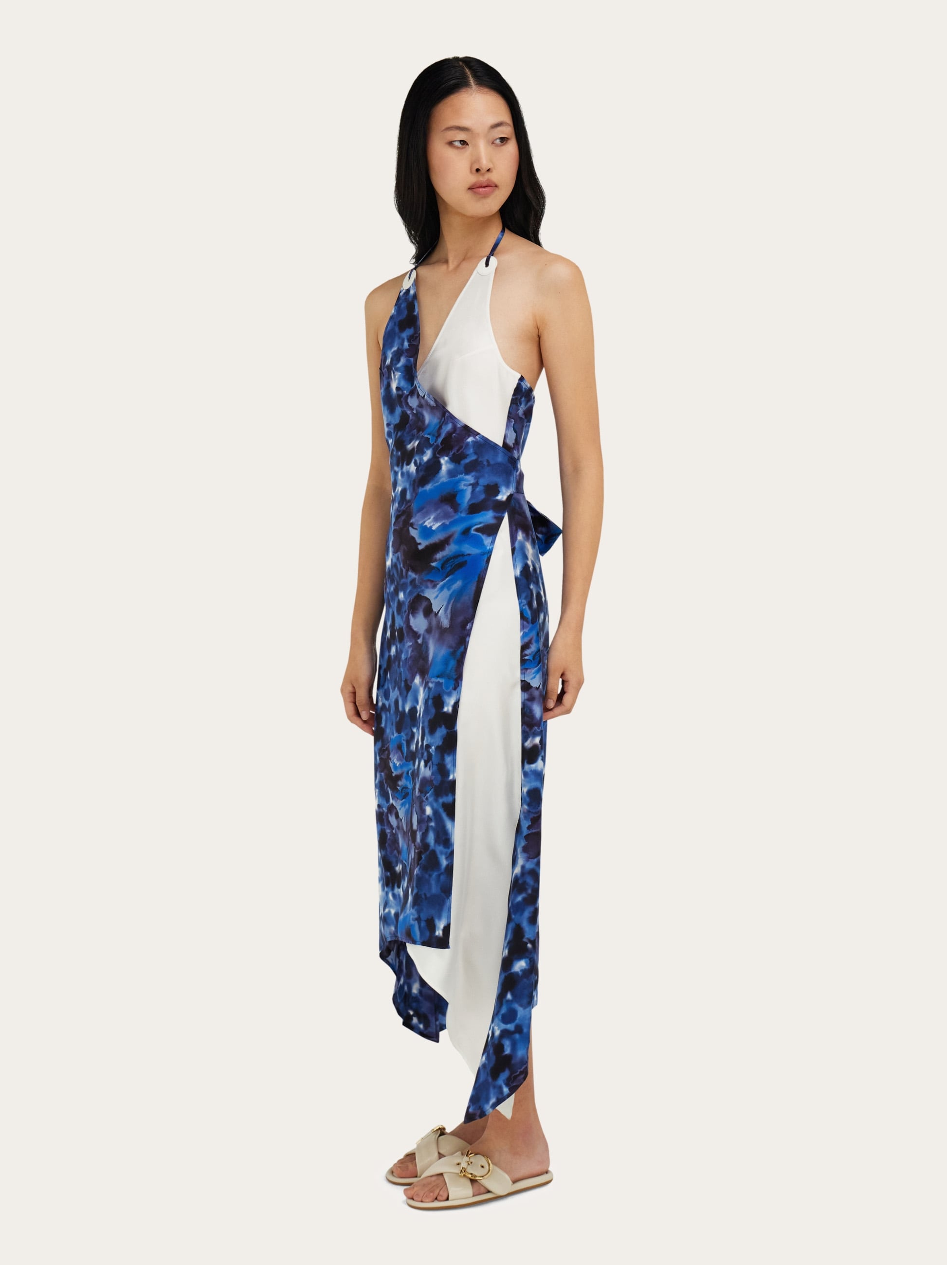 Carnation print wrap dress - Women | Ferragamo