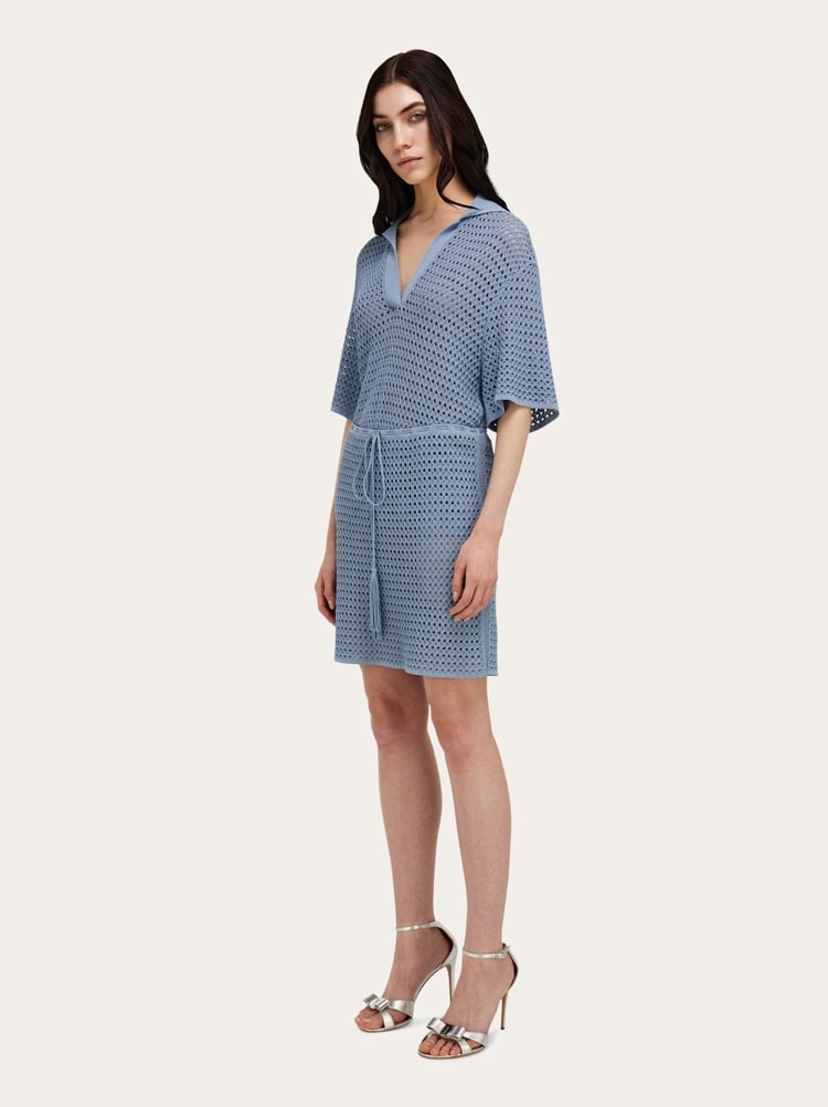 Gonna corta in maglia traforata Gallery image 7