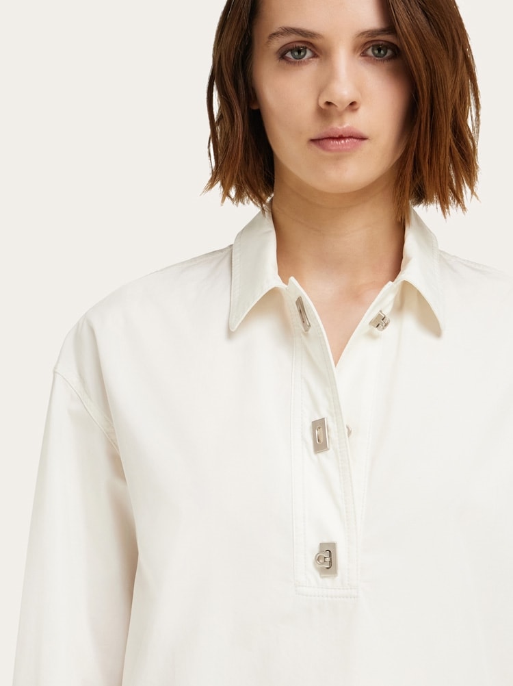 Cotton and silk shirt dress Gallery image 4