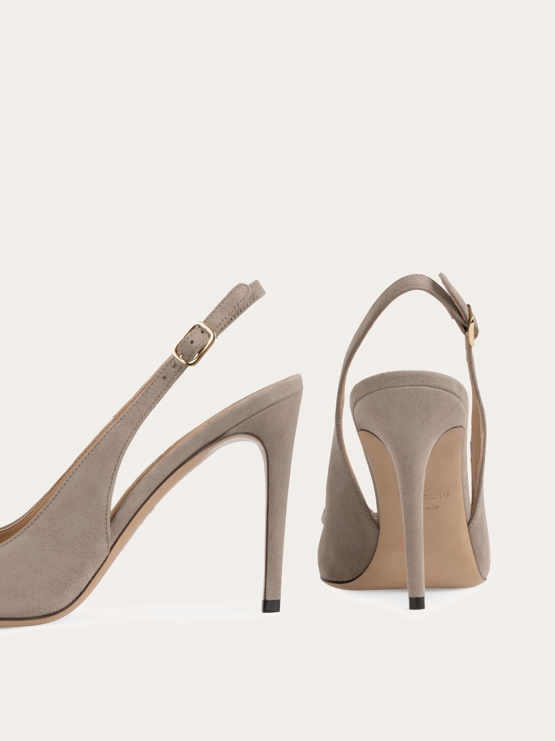 Ferragamo VARA パンプス ローヒラ 51 23cm グレー SALVATORE
