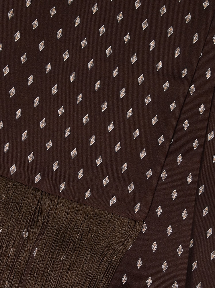 Micro Gancini print silk scarf Gallery image 2