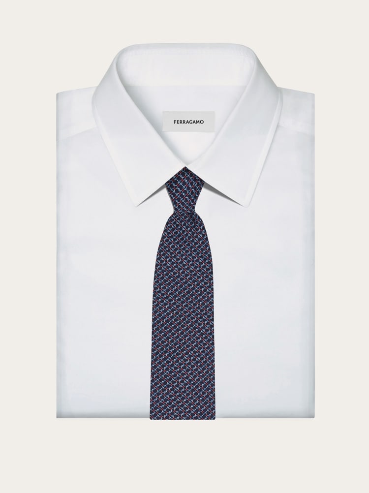 Corbata de seda jacquard Gancini Gallery image 4