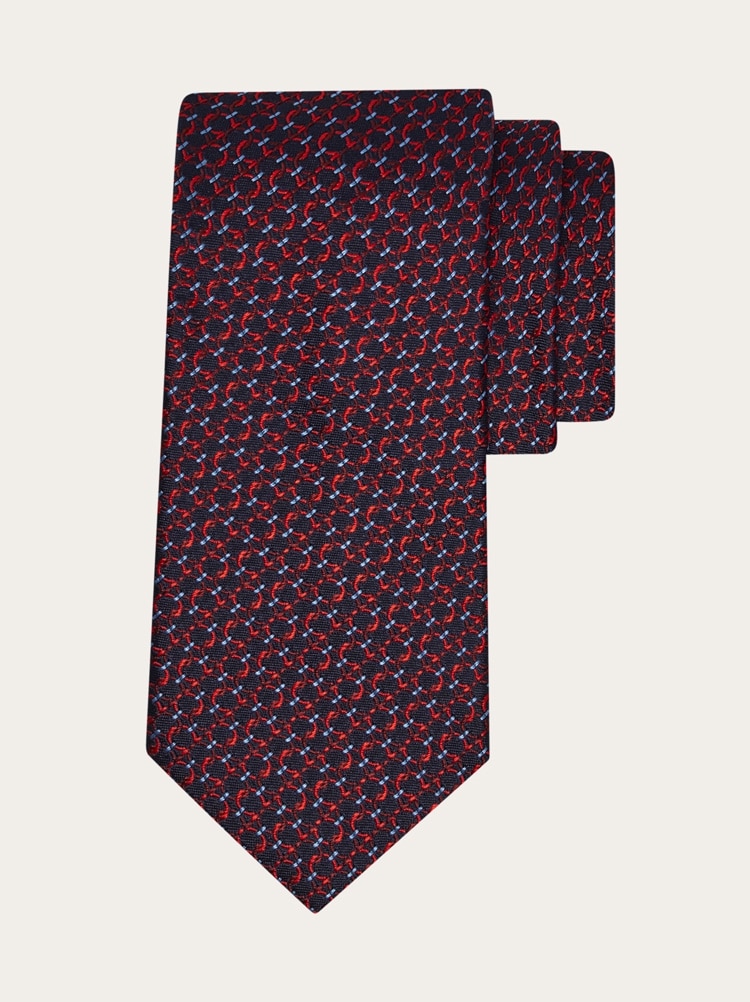 Gancini jacquard silk tie Gallery image 1