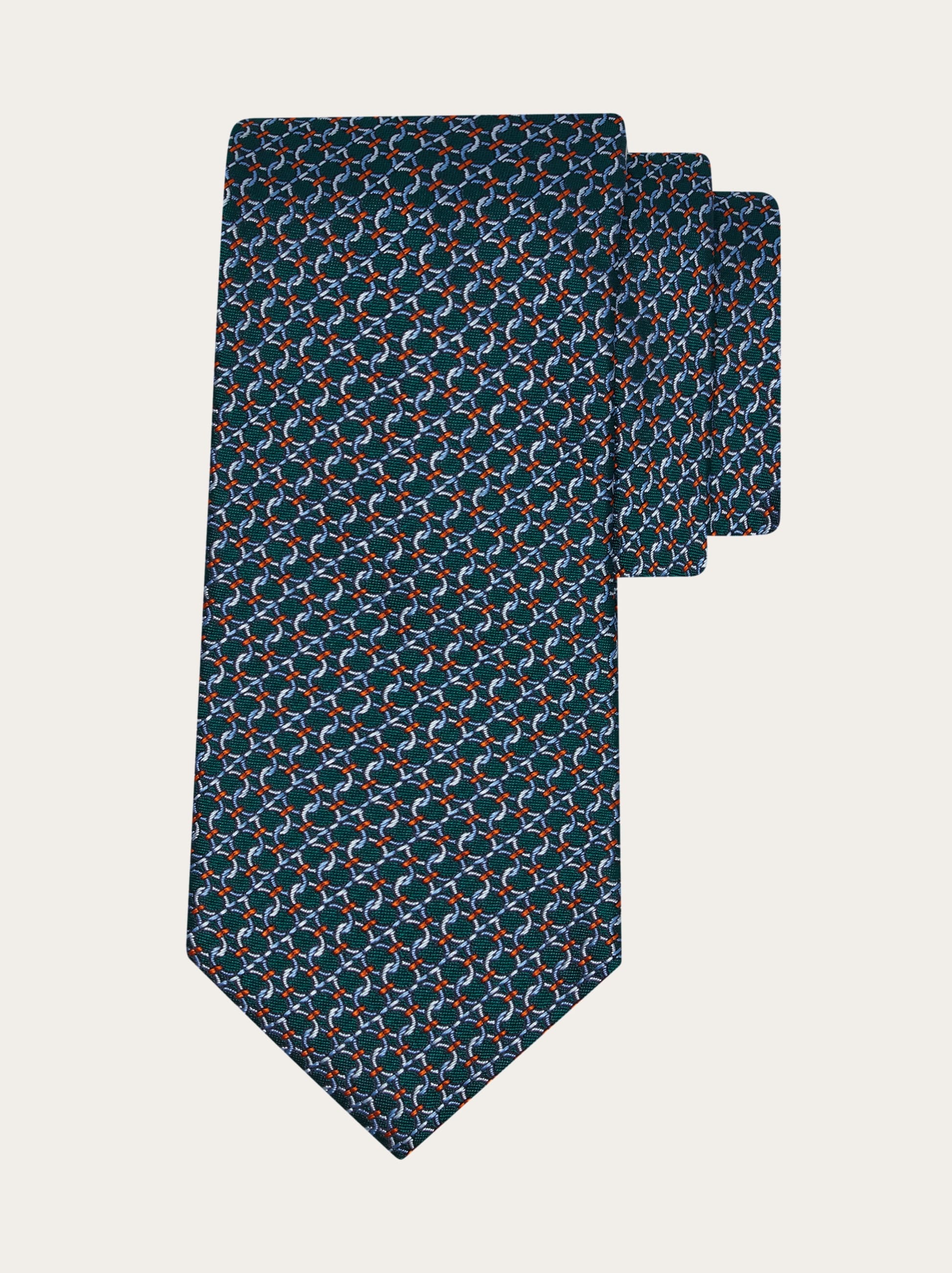 Gancini silk jacquard tie - Men | Ferragamo