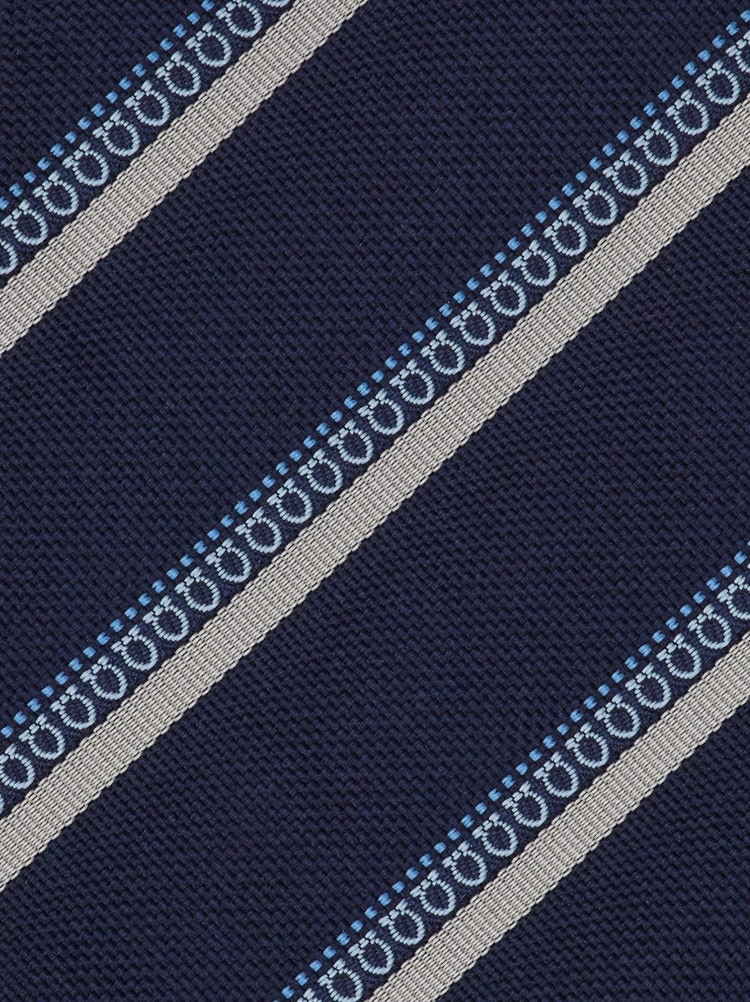 Regimental jacquard silk tie Gallery image 2