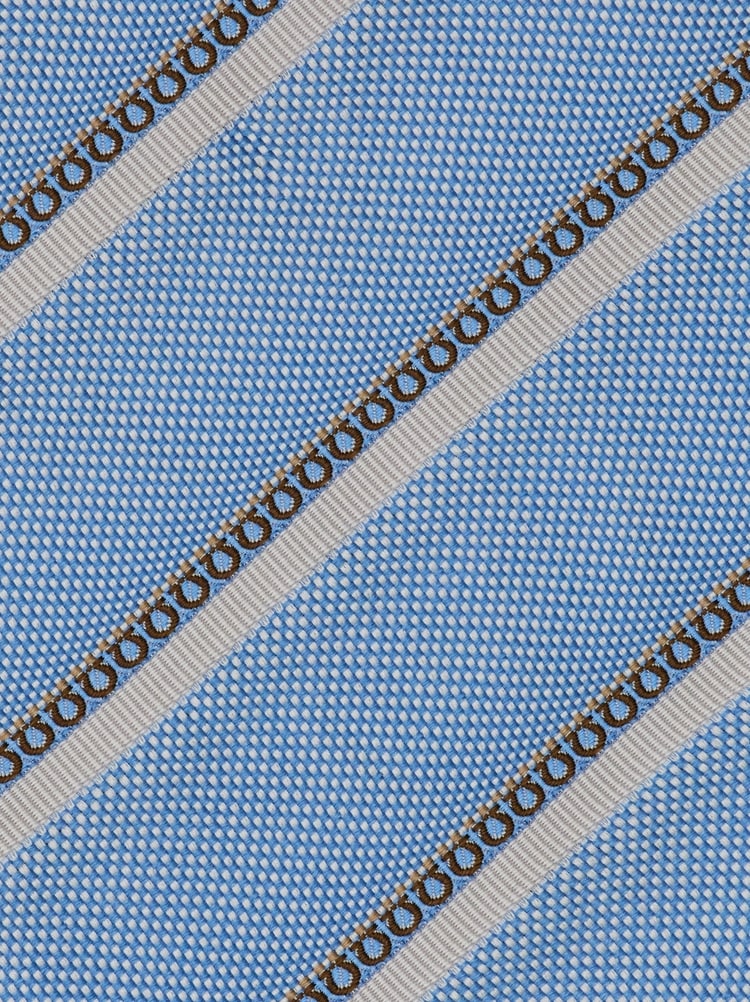 Regimental jacquard silk tie Gallery image 2