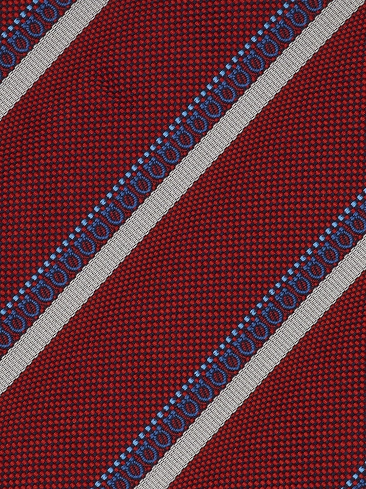 Regimental jacquard silk tie Gallery image 2