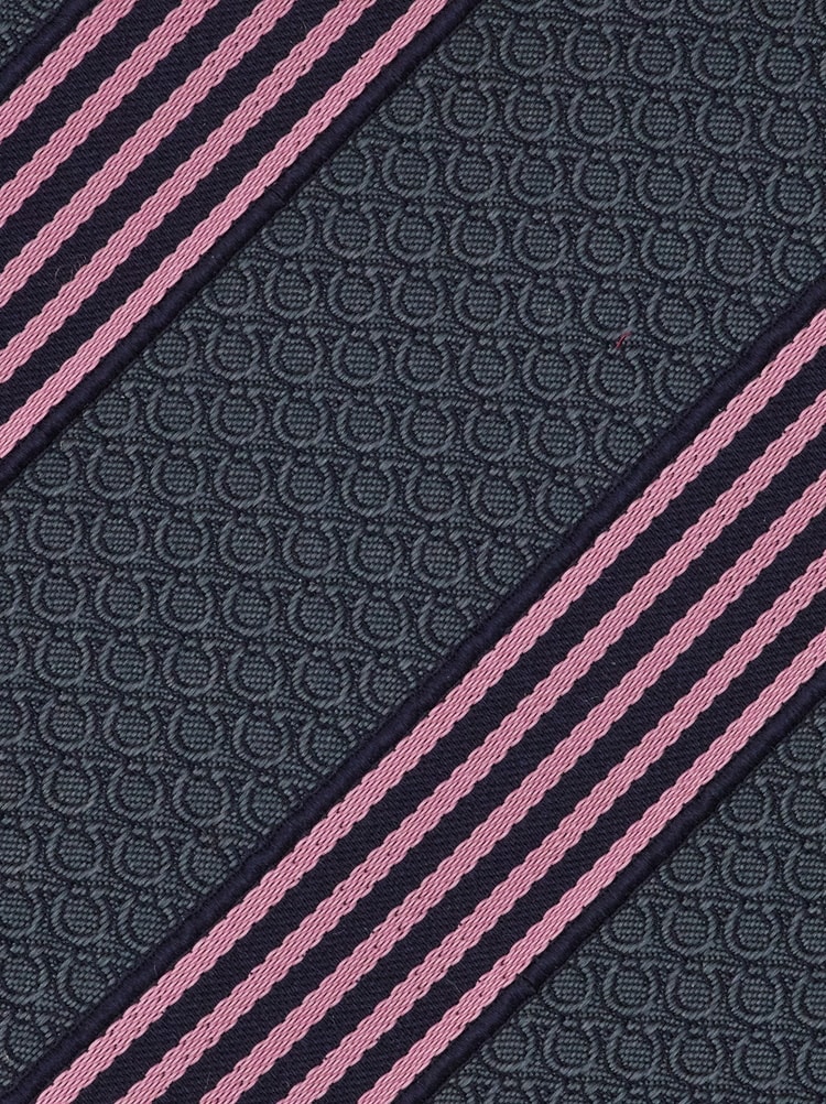 Regimental Gancini silk jacquard tie Gallery image 2