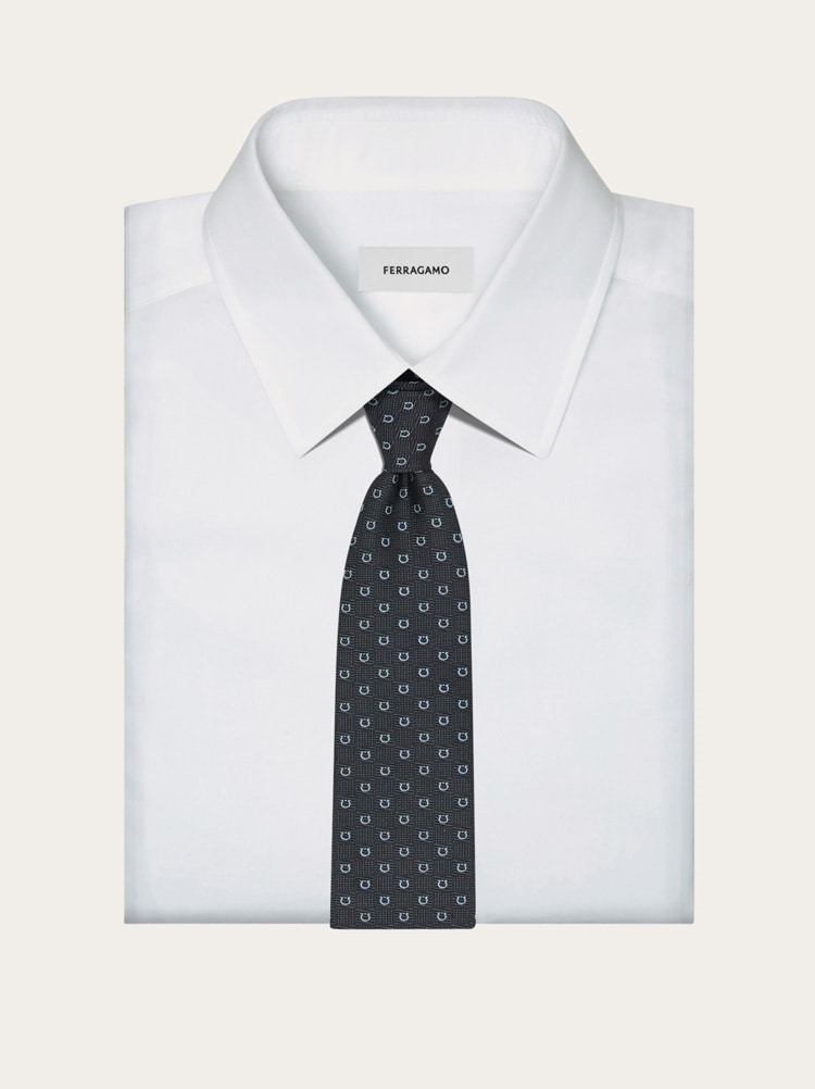 Corbata de seda jaquard Gancini Gallery image 4