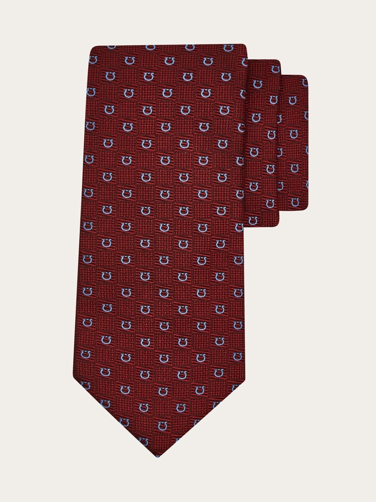 Cravate en soie jacquard Gancini Gallery image 1