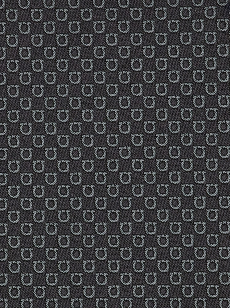Corbata de seda jacquard micro Gancini Gallery image 2