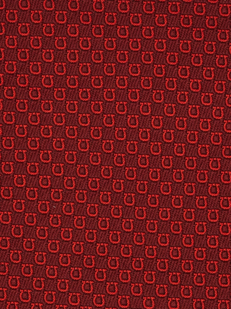 Cravate en soie imprimé micro Gancini Gallery image 2