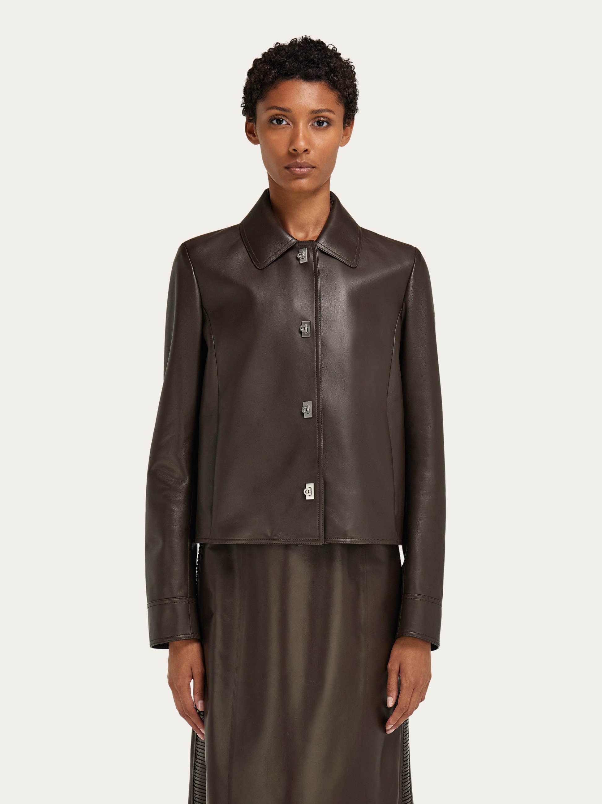 Boxy nubuck jacket - Women | Ferragamo