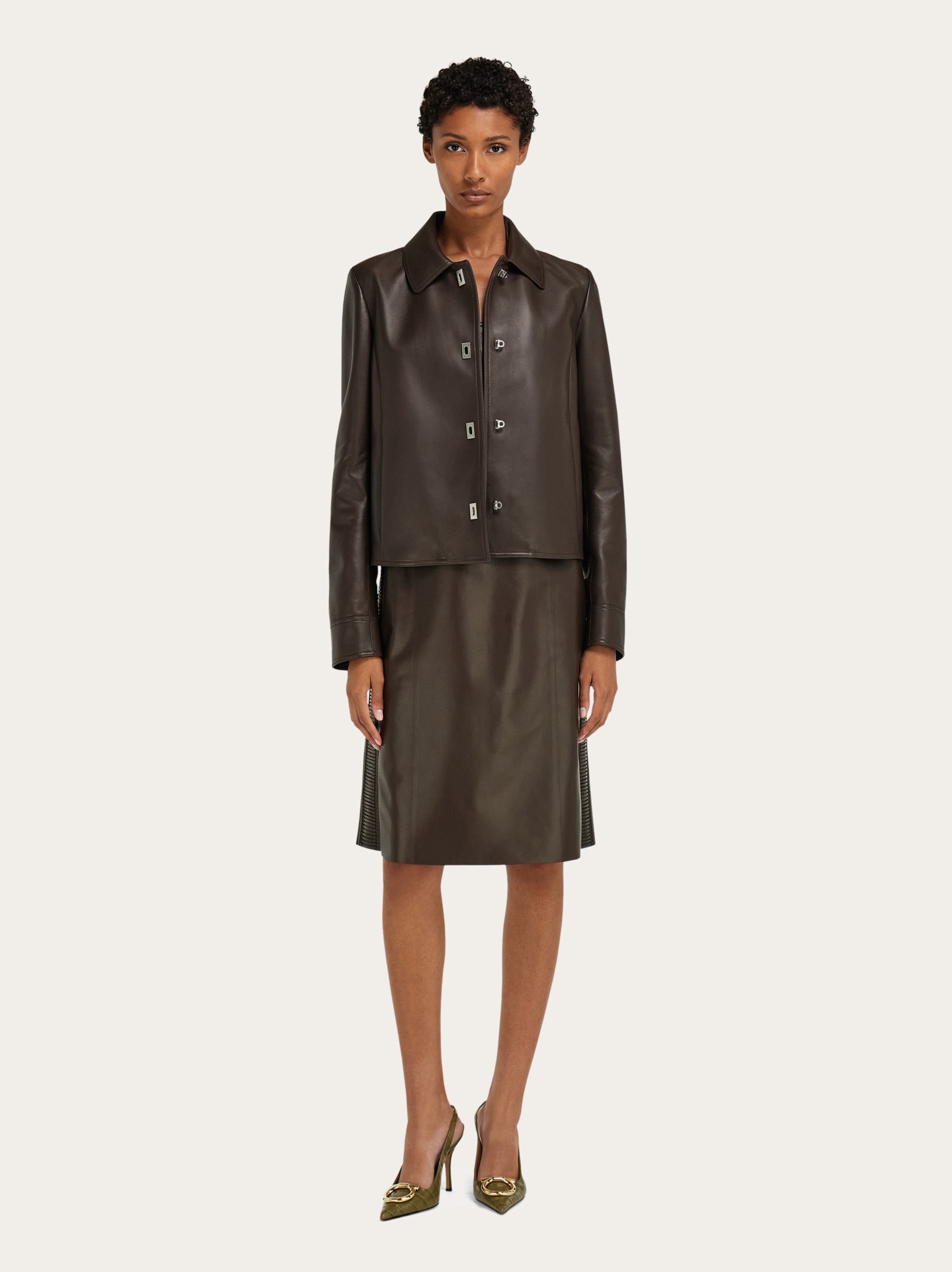 Boxy nubuck jacket - Women | Ferragamo