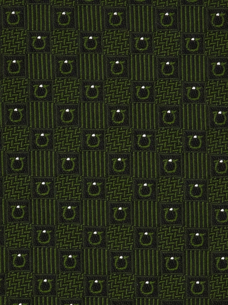 Gancini jacquard silk tie Gallery image 2