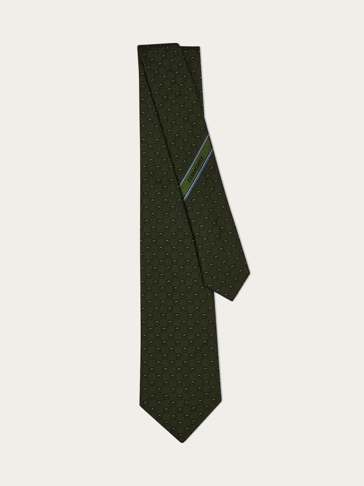 Gancini jacquard silk tie Gallery image 3