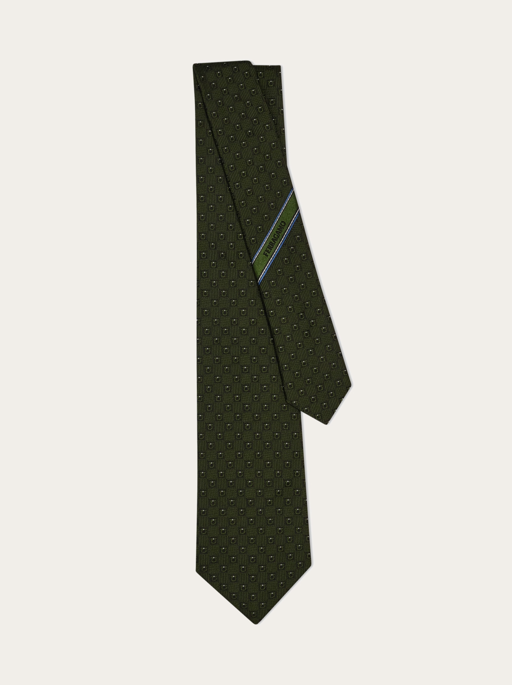 Gancini silk jacquard tie - Men | Ferragamo