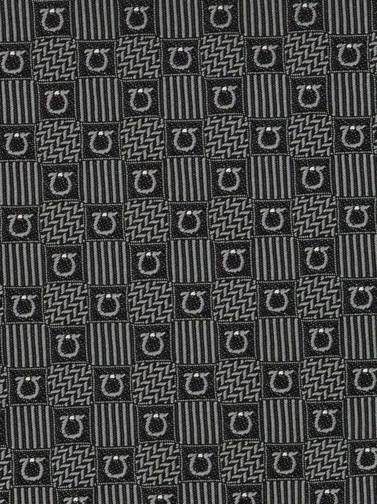 Gancini silk jacquard tie Gallery image 2