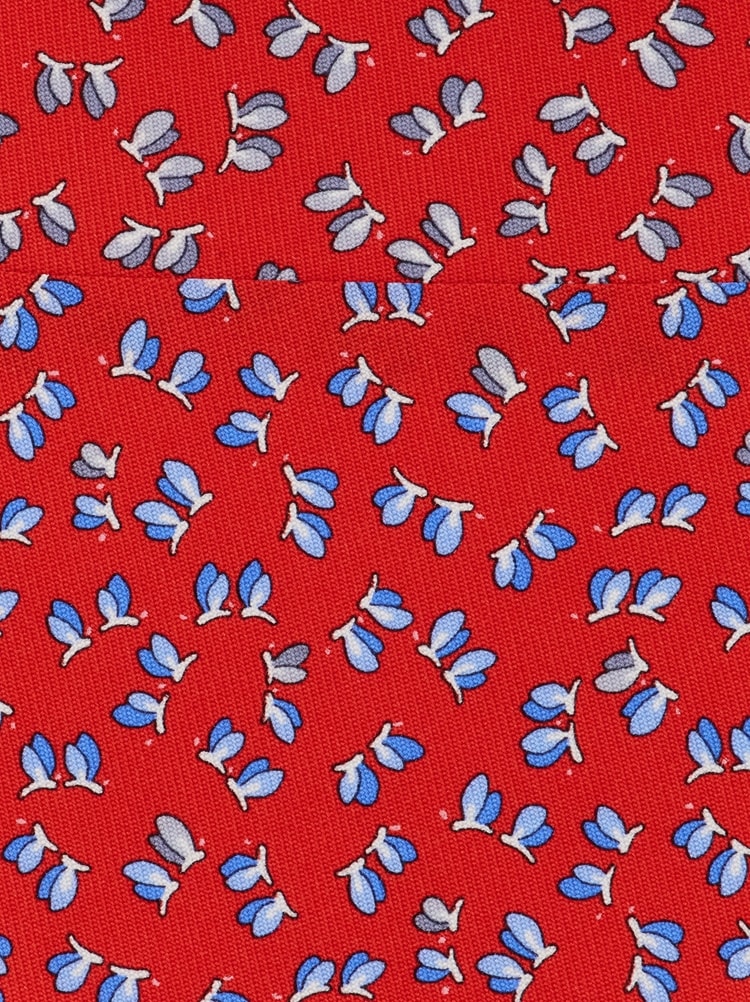 Cravate en soie imprimé Libellule Gallery image 2