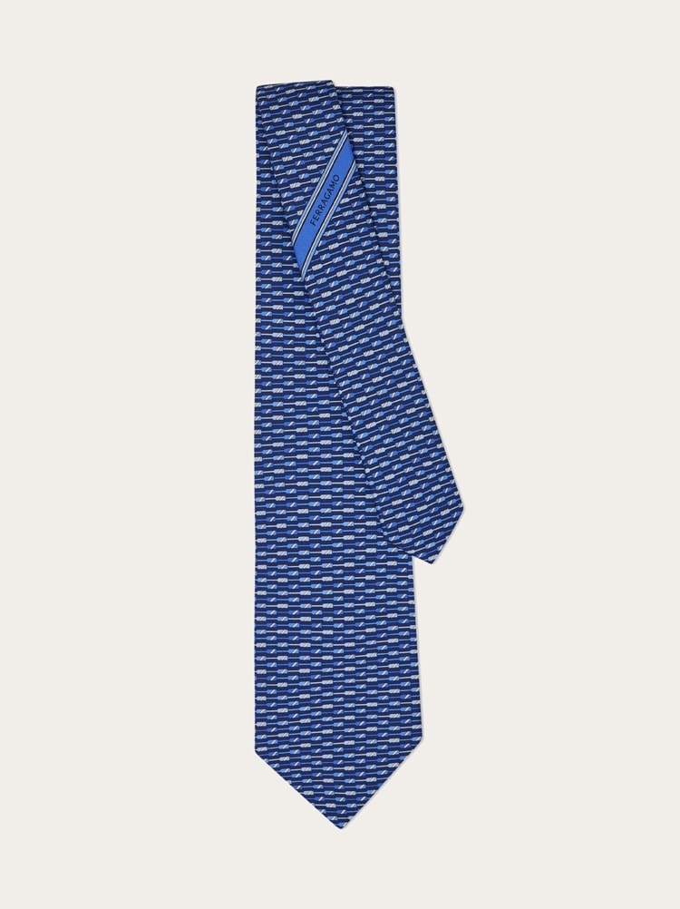 Corbata de seda estampado Canoa Gallery image 3