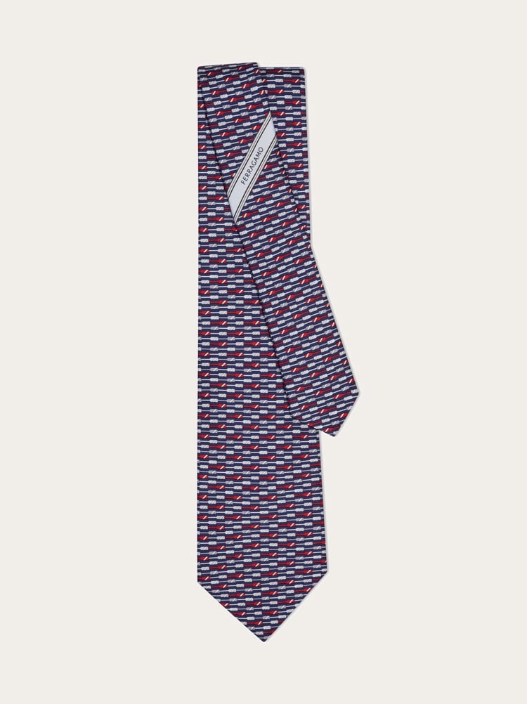 Corbata de seda estampado Canoa Gallery image 3