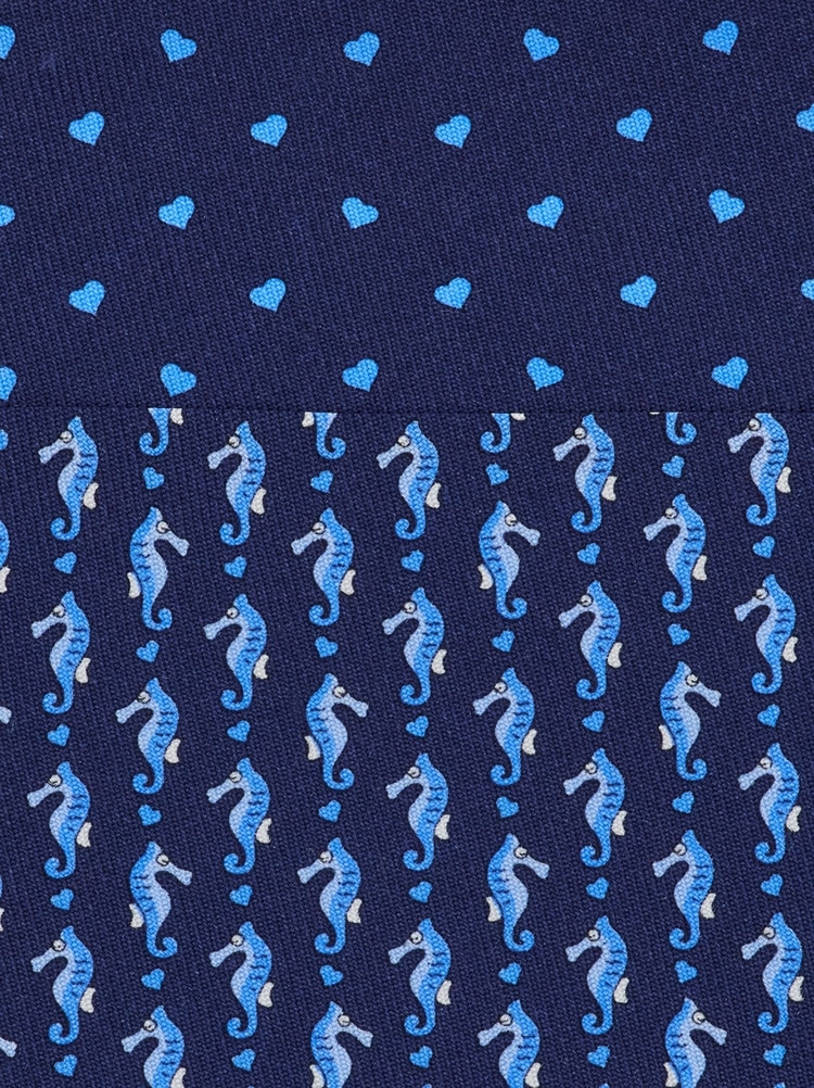 Corbata de seda estampado Caballito de mar Gallery image 2