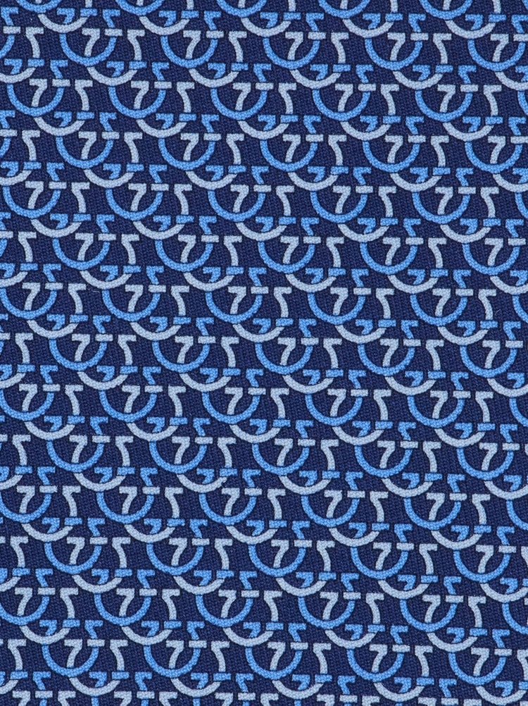 Gancini circle print silk tie Gallery image 3