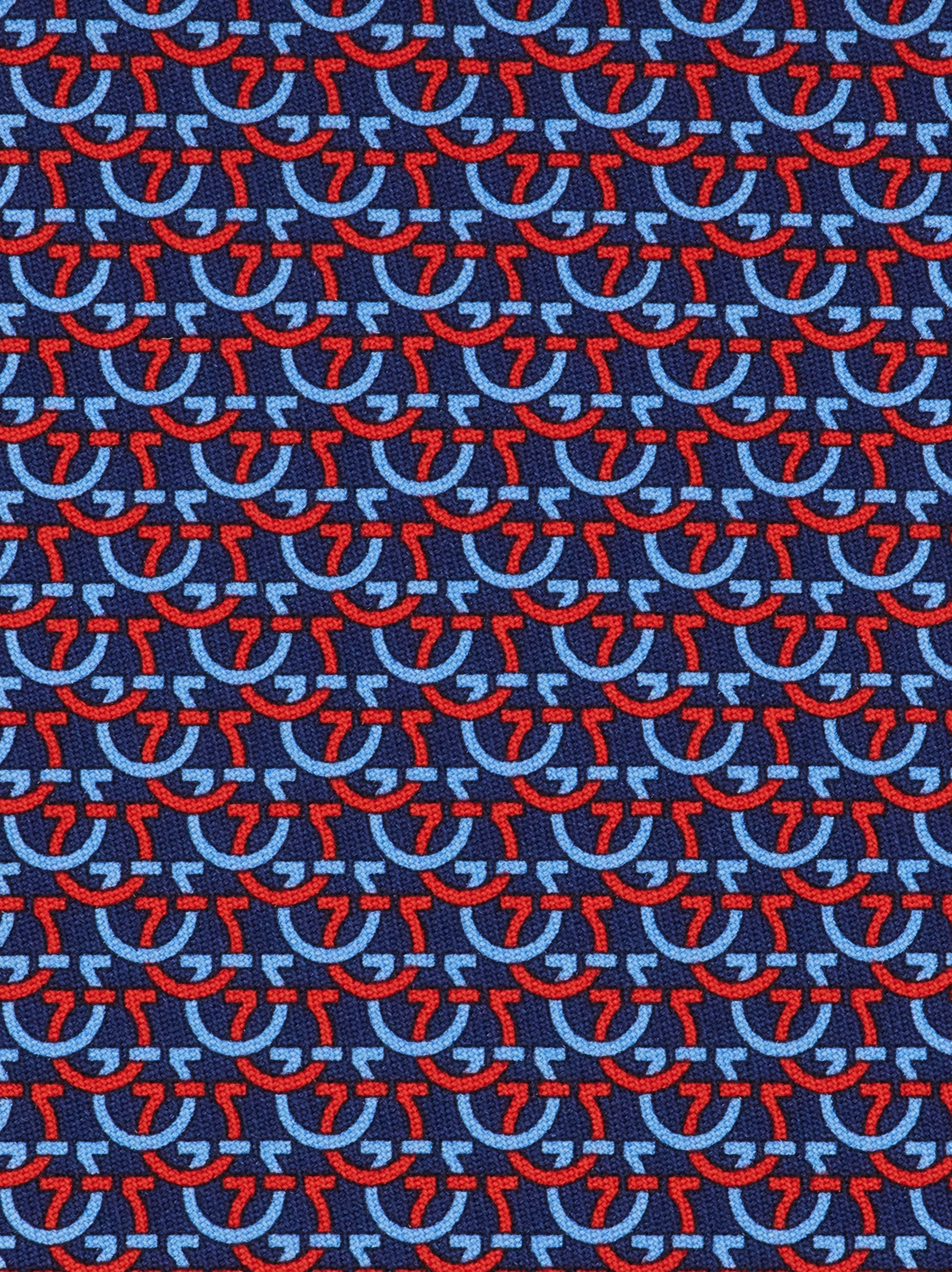 Gancini links print silk tie - Men | Ferragamo