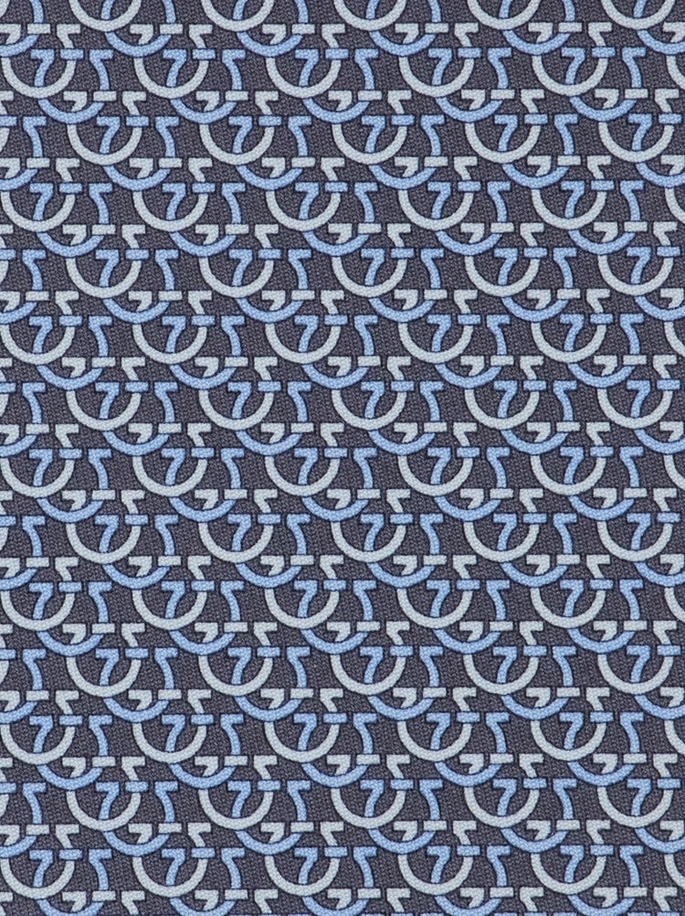 Corbata de seda estampado Gancini círculo Gallery image 2